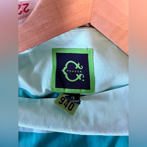 🧞‍♂️ C. Wonder Teal Blue Colour Block A-Line Dress - Picture 3 of 3